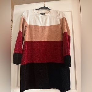 Striped sweater dress